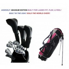  LADIES MAGNUM COMPLETE GOLF CLUB SET w/FREE PUTTER, & HEAD COVERS BAG OPTION TALL, PETITE OR REGULAR LENGTH 